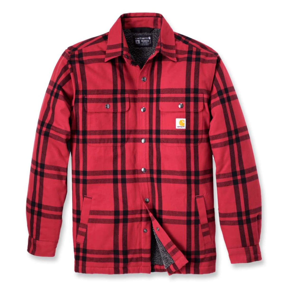 Carhartt fóðraður flannel skyrtujakki