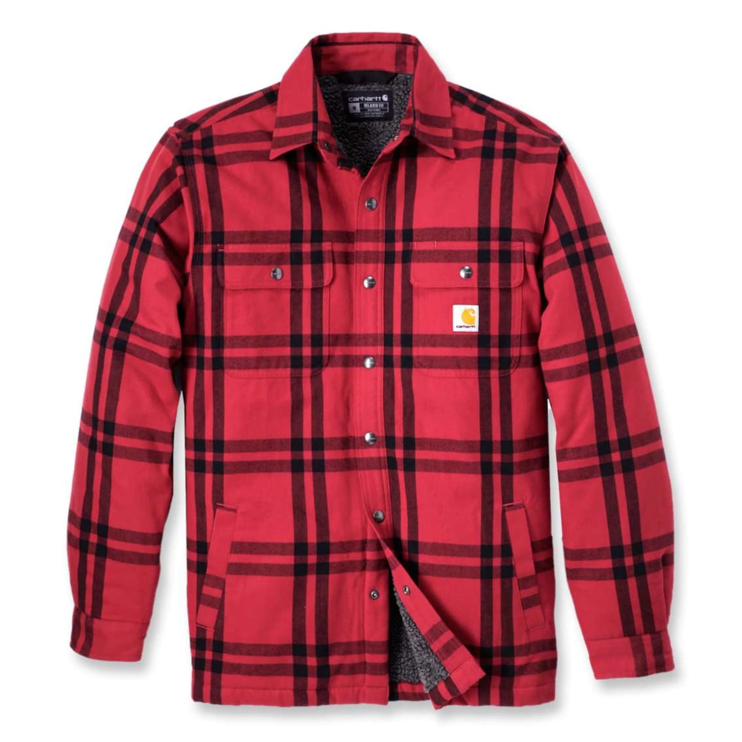 Carhartt fóðraður flannel skyrtujakki