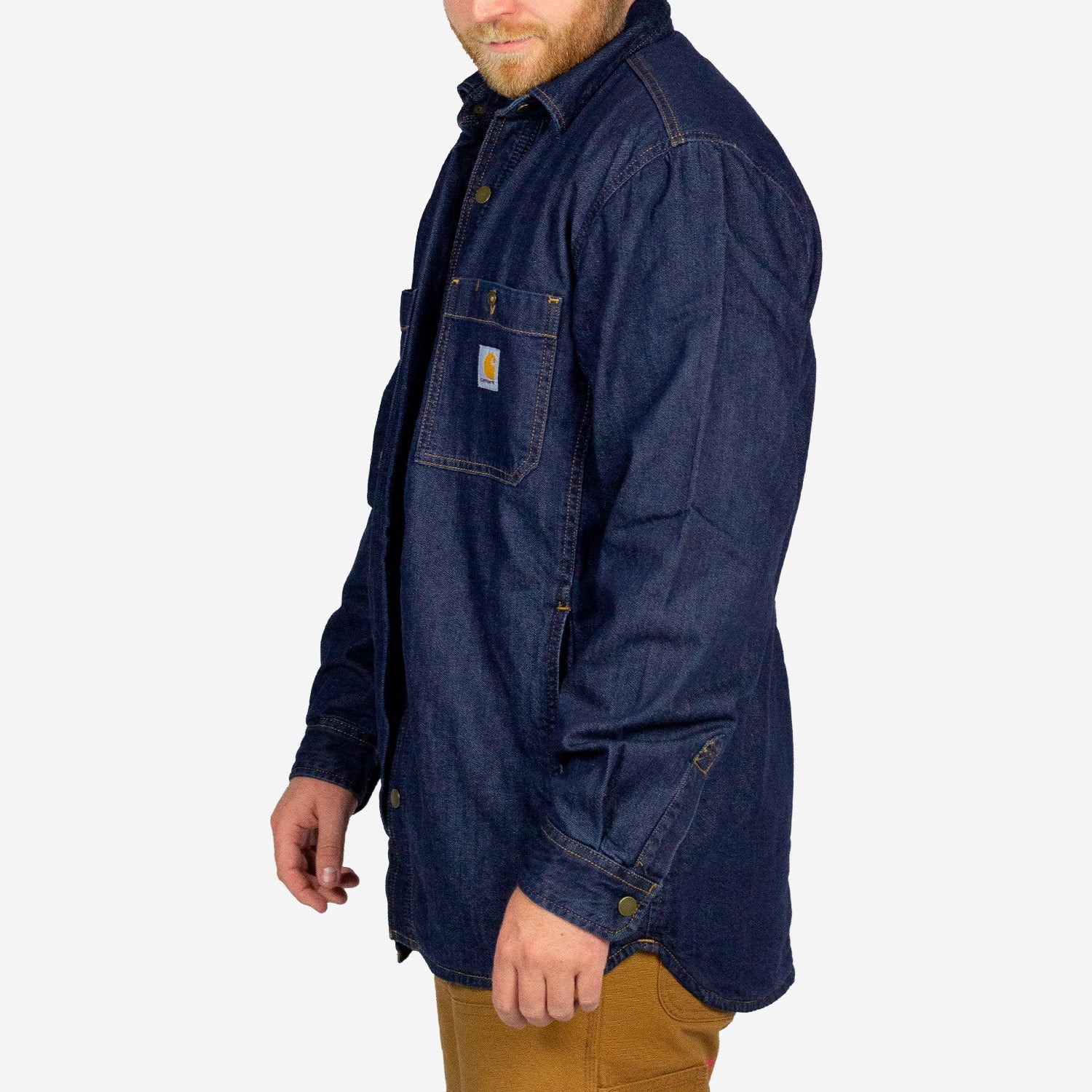 Denim Skyrta fleece lined Carhartt