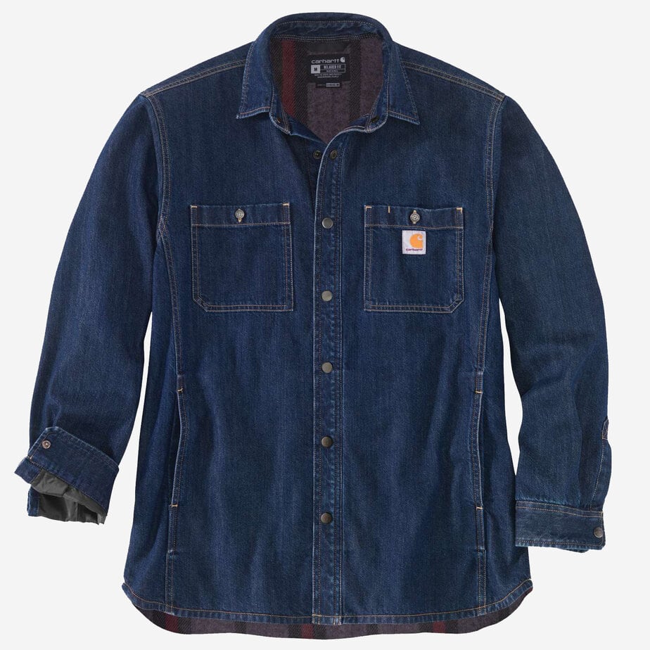 Denim Skyrta fleece lined Carhartt