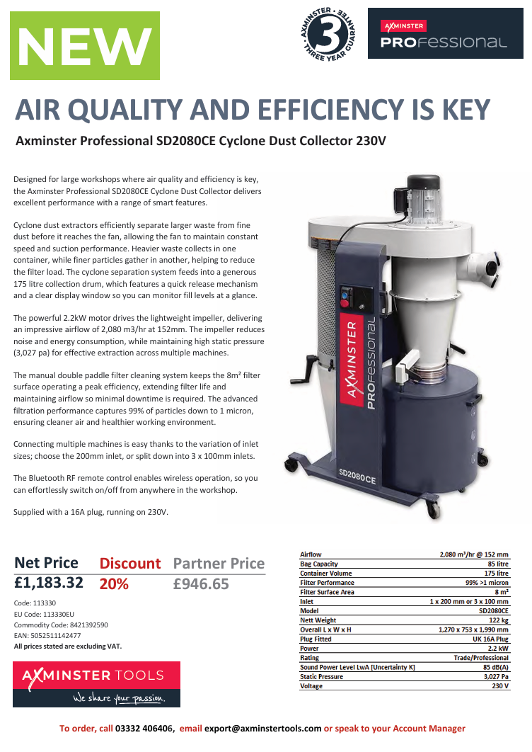 Sogkerfi SD2080CE cyclone