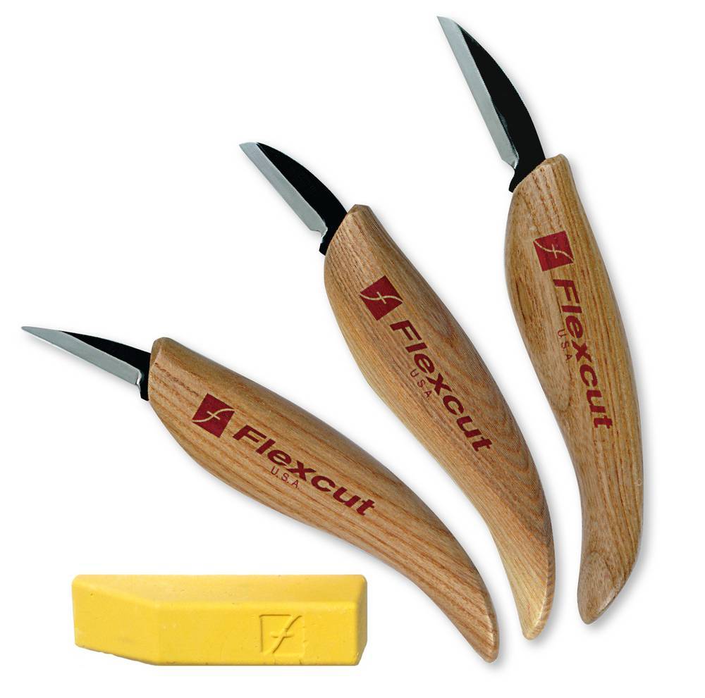 Flexcut tálgusett 3 hnífar beinir